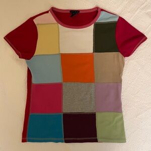 GAP Multicolor Patchwork Short Sleeve Tee